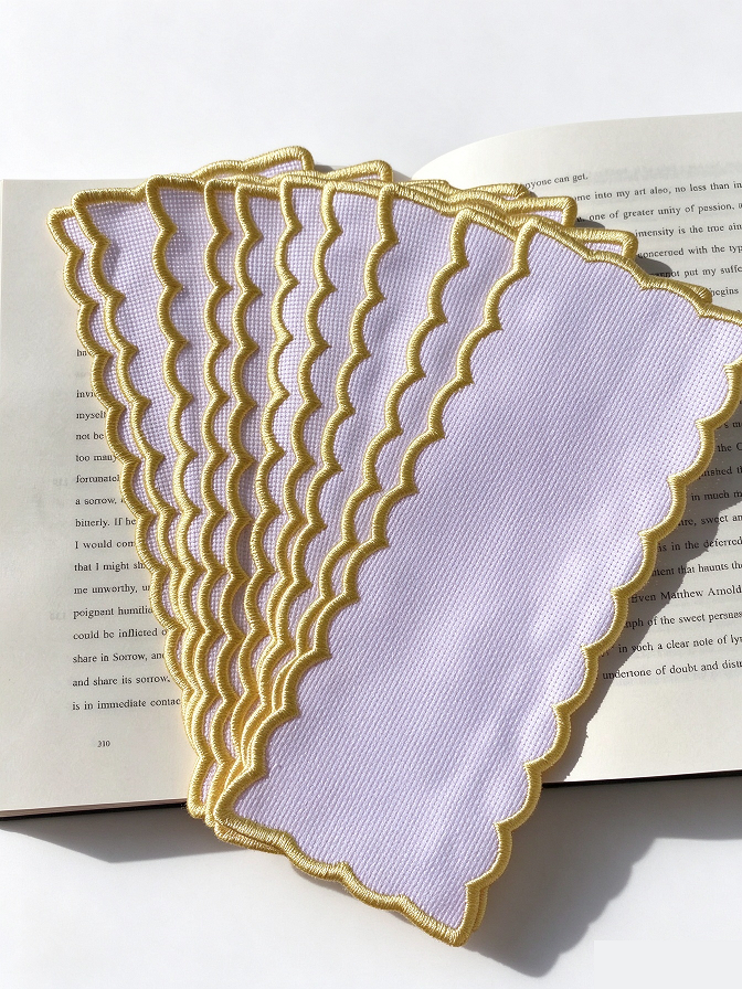 12pcs of yellow bookmarks DIY cross stitch bookmarks