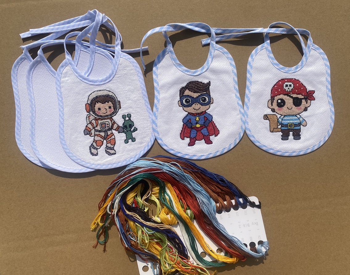 boy bib 621 Cross Stitch bibs 14ct