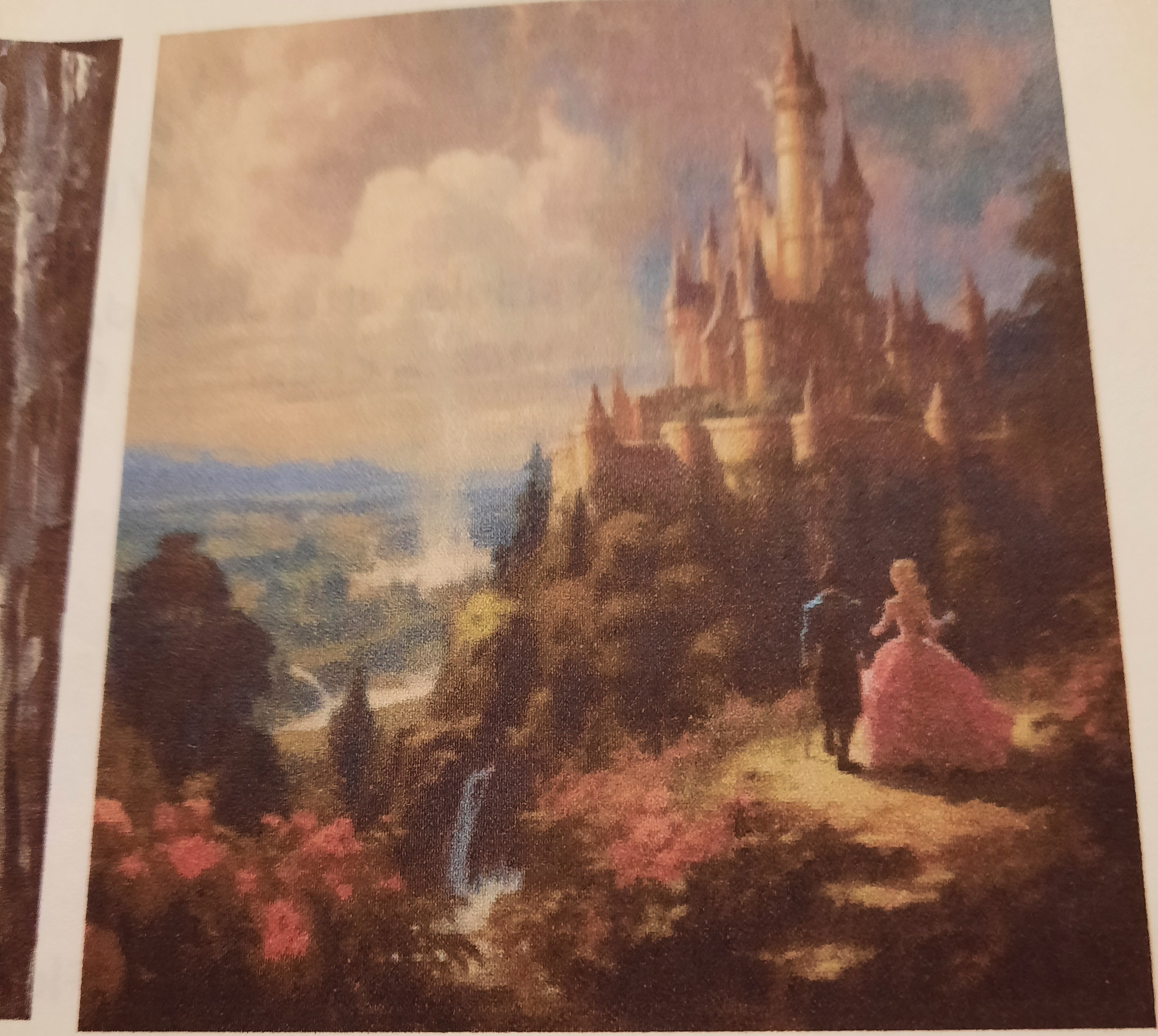 ready cross stitch work back to castle