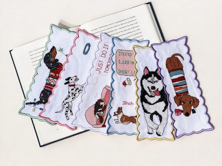 6pcs breeds of dogs DIY bookmarks